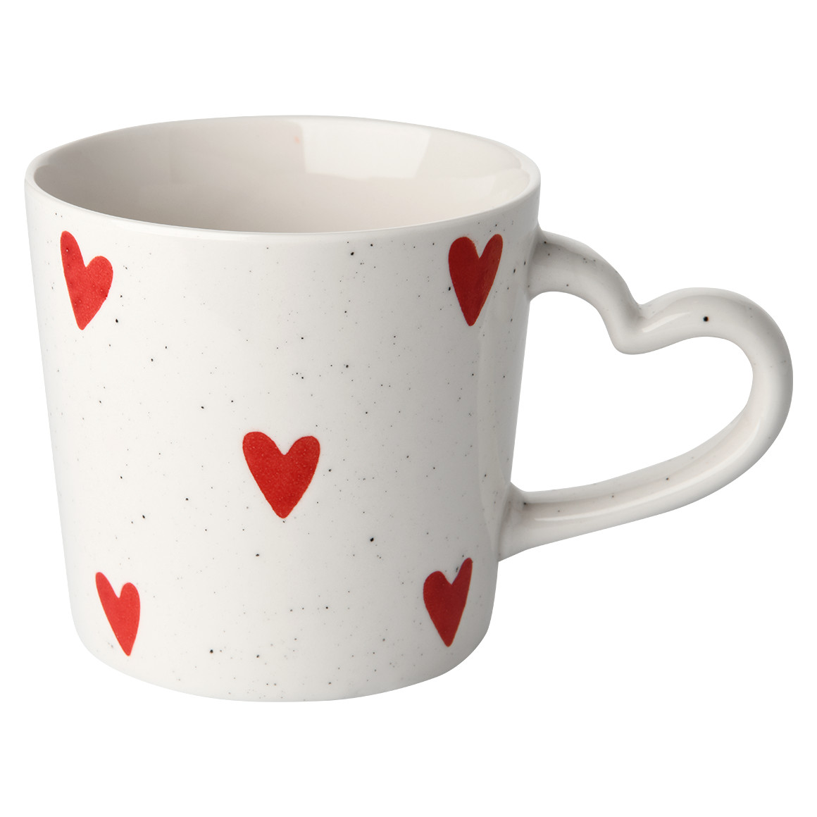 My Home Tasse mit Herzhenkel weiss / rot