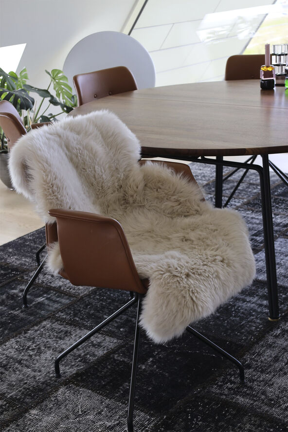 NATURES Collection 90cm-up New Zealand Sheepskin, Long Wool Beige 90x60