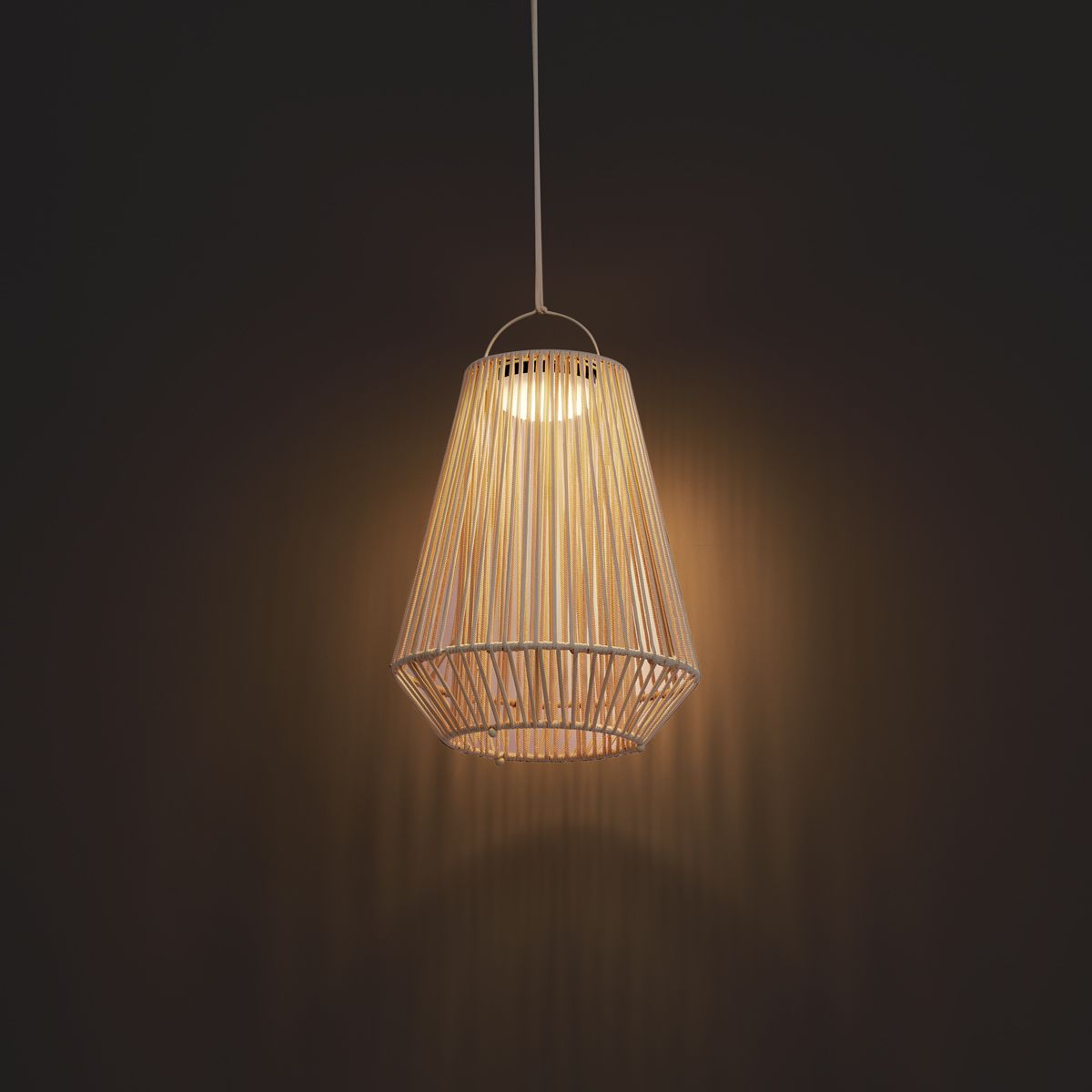 Bohemian tafellamp beige incl. LED 3-staps dimbaar IP54 solar oplaadbaar - Duca