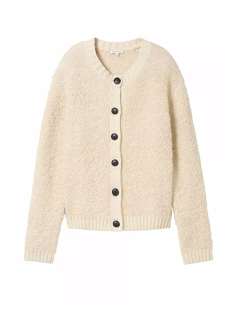 TOM TAILOR Strickjacke creme
