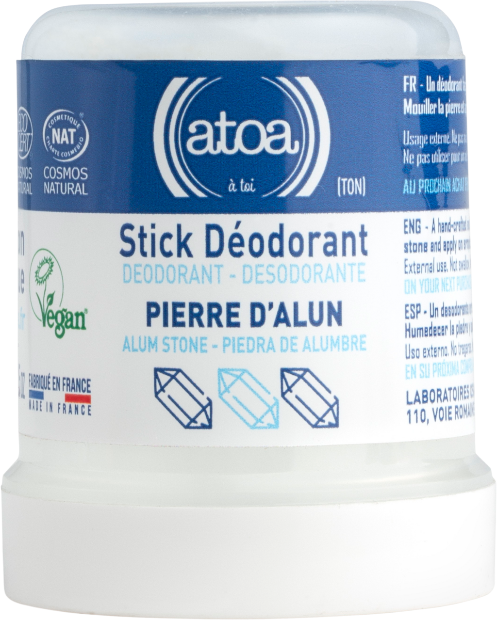 atoa  Alum Stone Stick Deodorant, 100 g