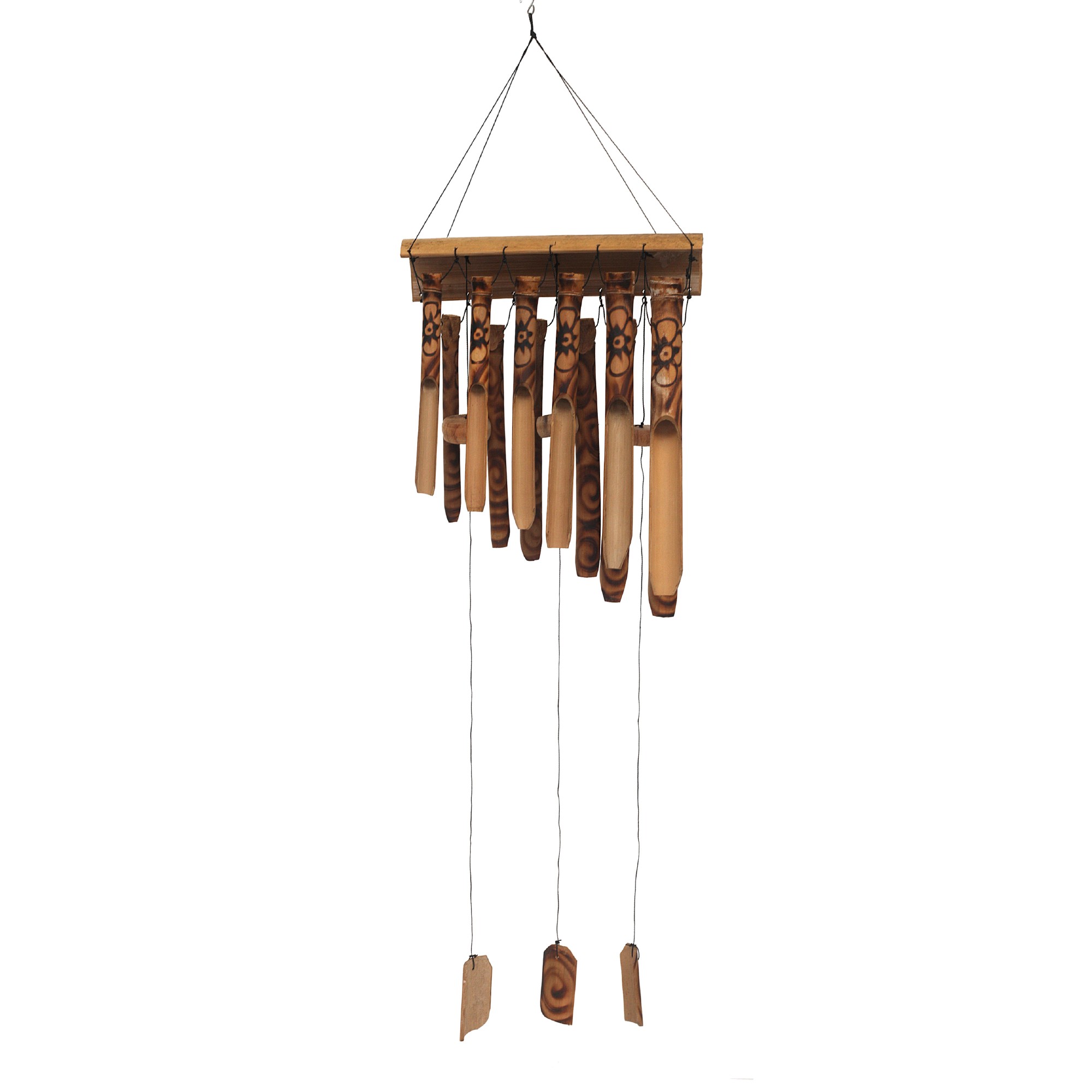 Windspiel 'brennende Blume', natur, L 30 cm, B 8 cm, H 56 cm günstig bestellen