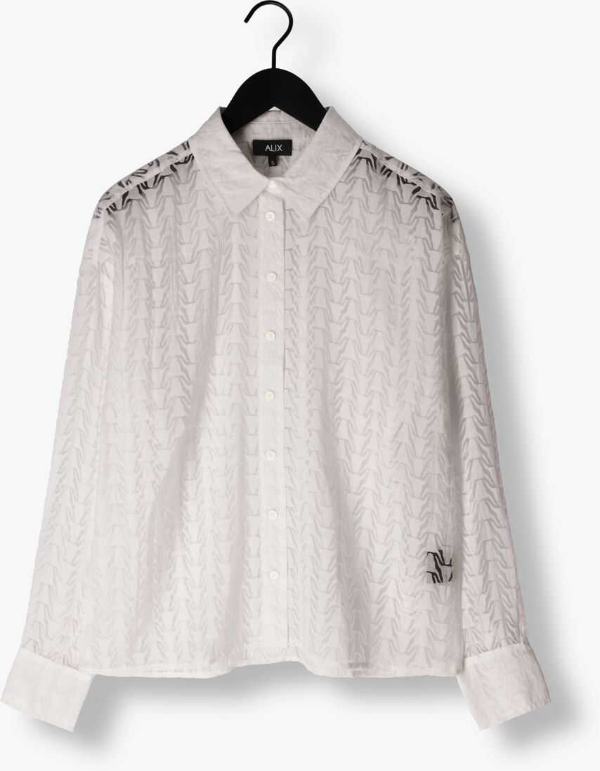 ALIX THE LABEL witte alix the label blouse ladies woven bull burnout blouse