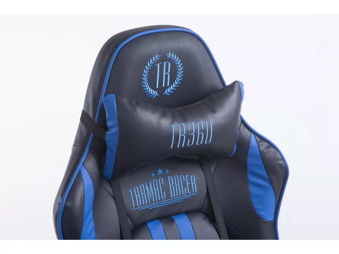 Chaise de bureau - Similicuir - Noir / Bleu - Limit