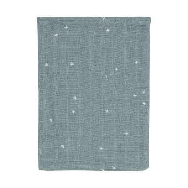 Jollein Twinkling Washandje - 3 Pack - 15 x 20 cm - Hydrofiel - Sea Green
