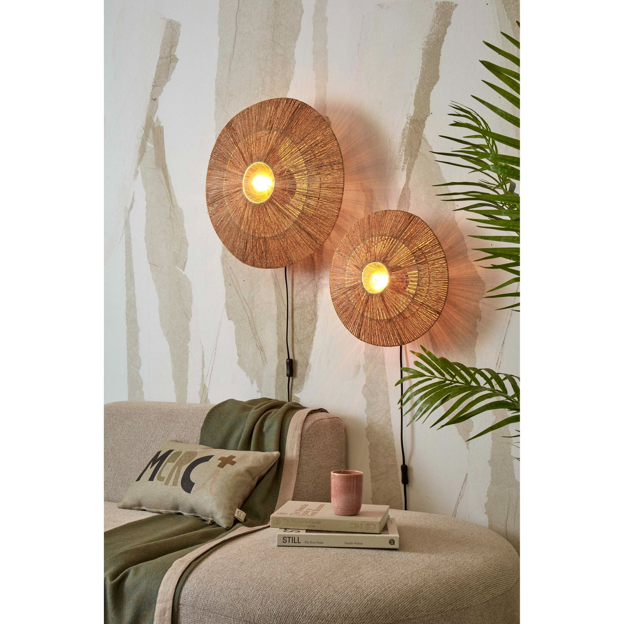 GOOD&MOJO Wandlamp Iguazu - Jute - Ã55cm