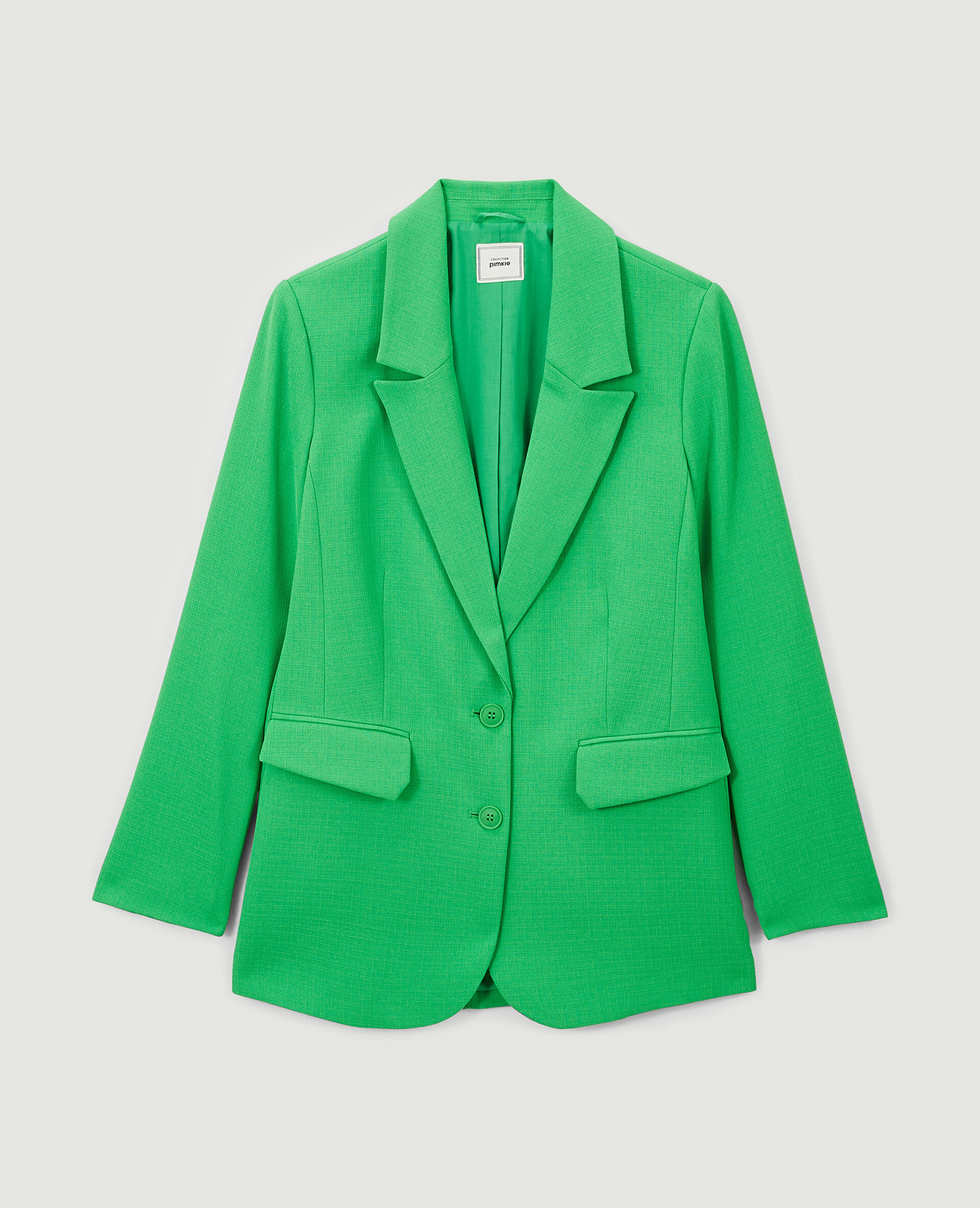 Veste blazer tissu tramé - Vert