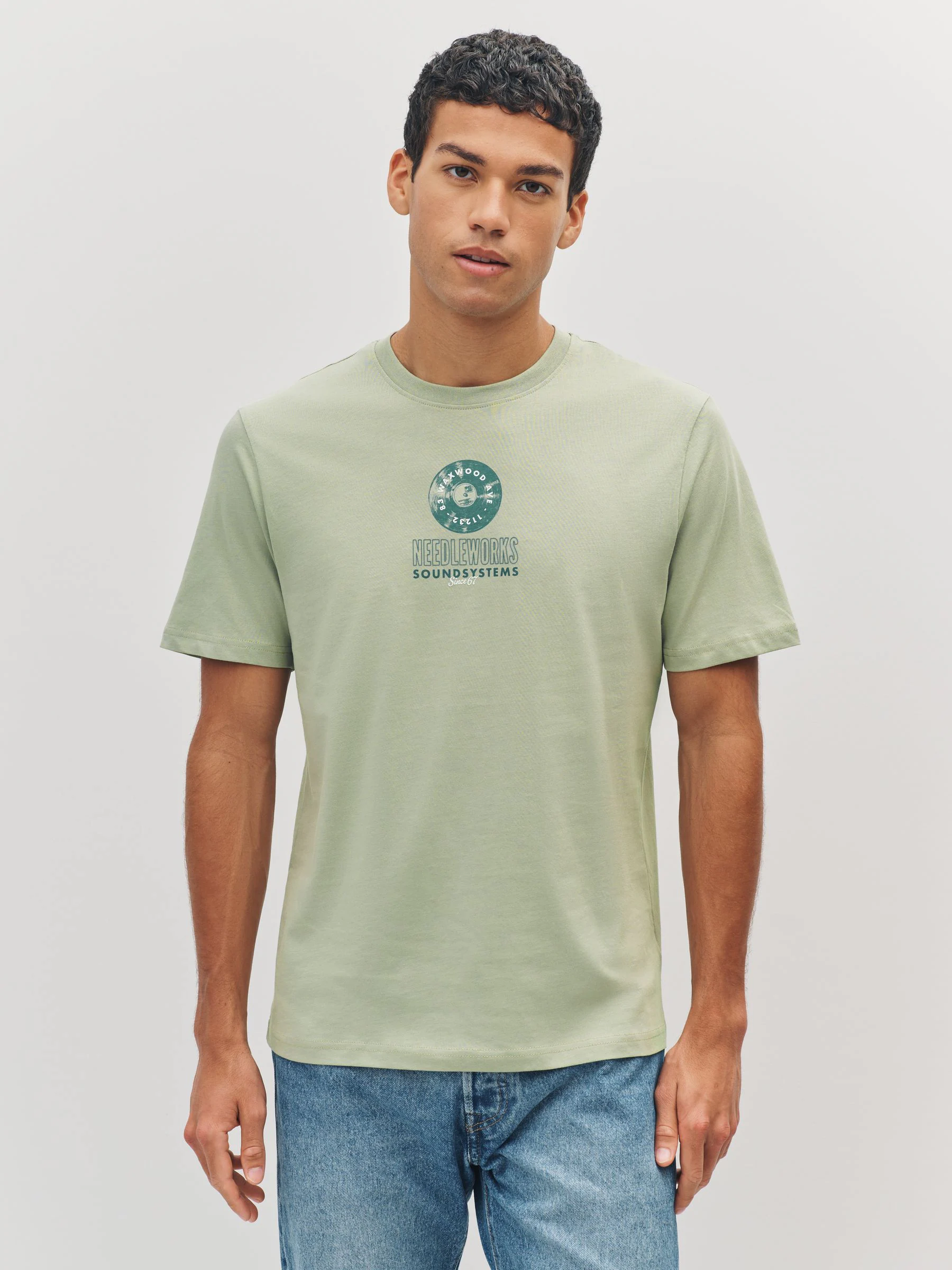 Zwart/Naturelkleurig/Groen - Normale Pasvorm - Set van 3 T-shirts met print