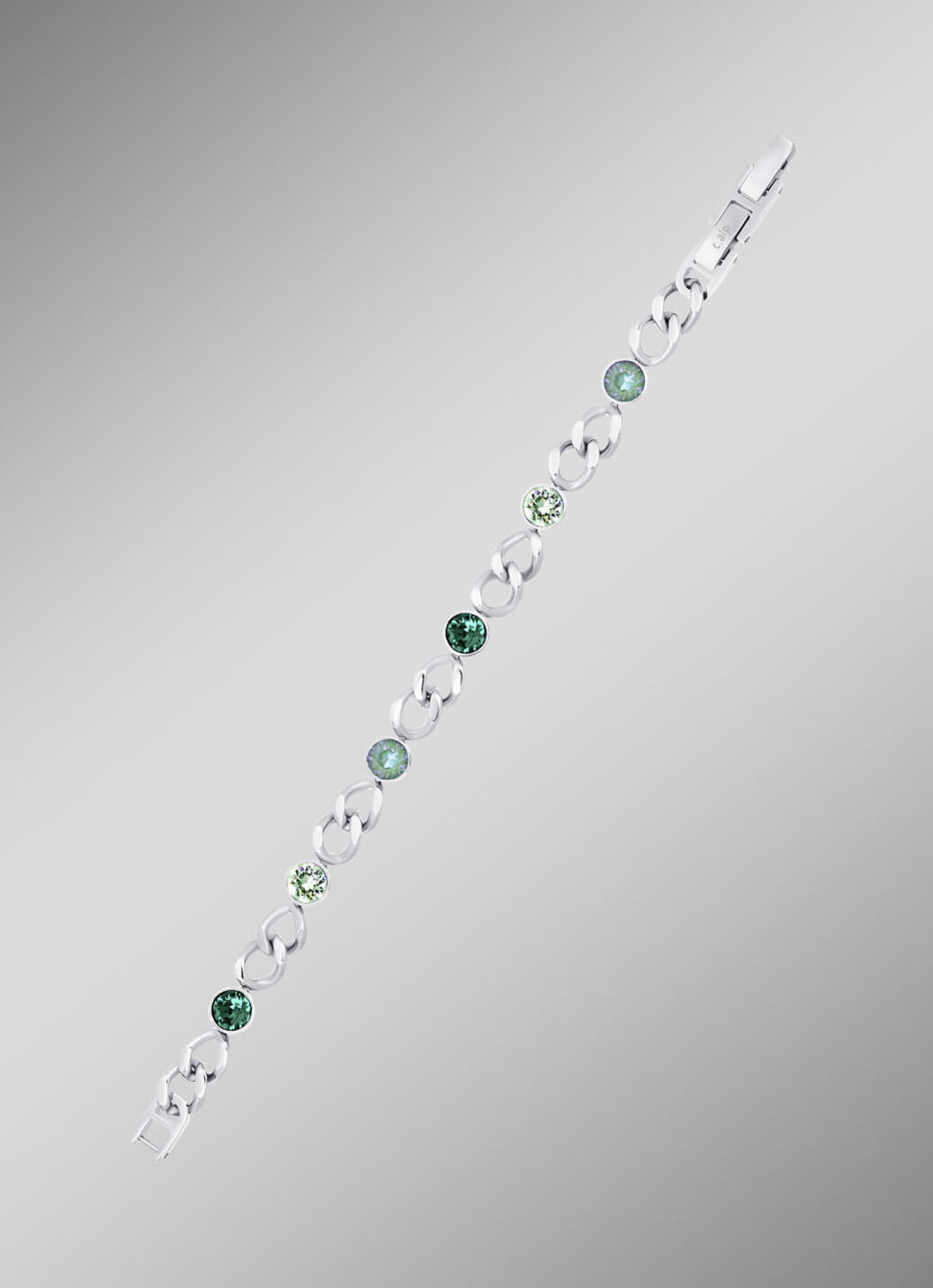 Armband mit grünen Kristallen