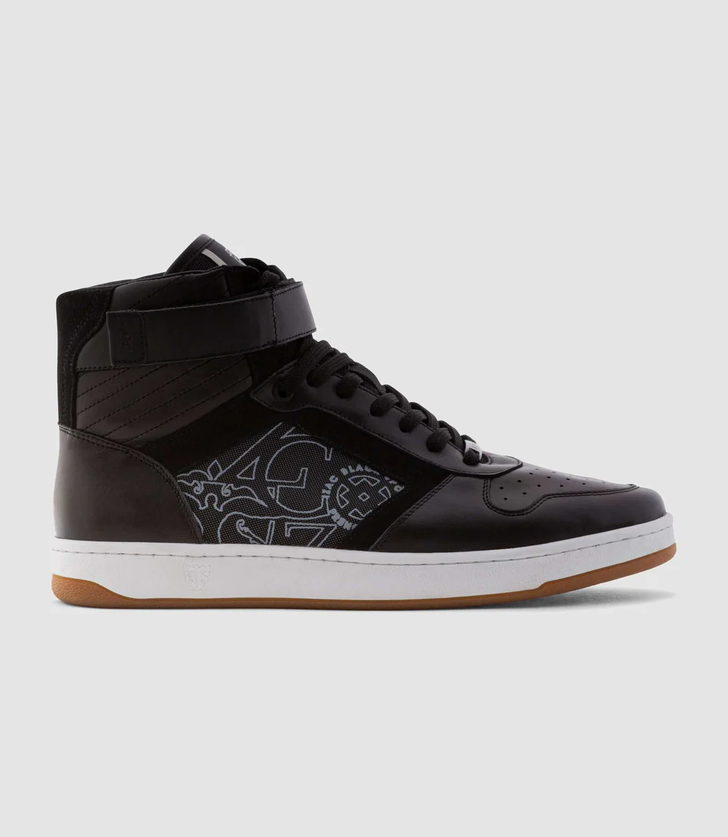 Sneakers en cuir noir 
