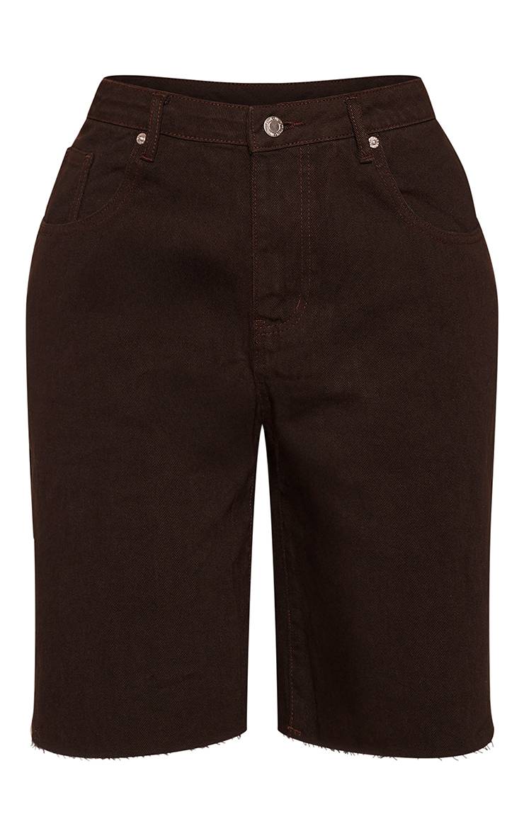 Chocolat Short En Jean Long Ajustable Taille Basse Shape