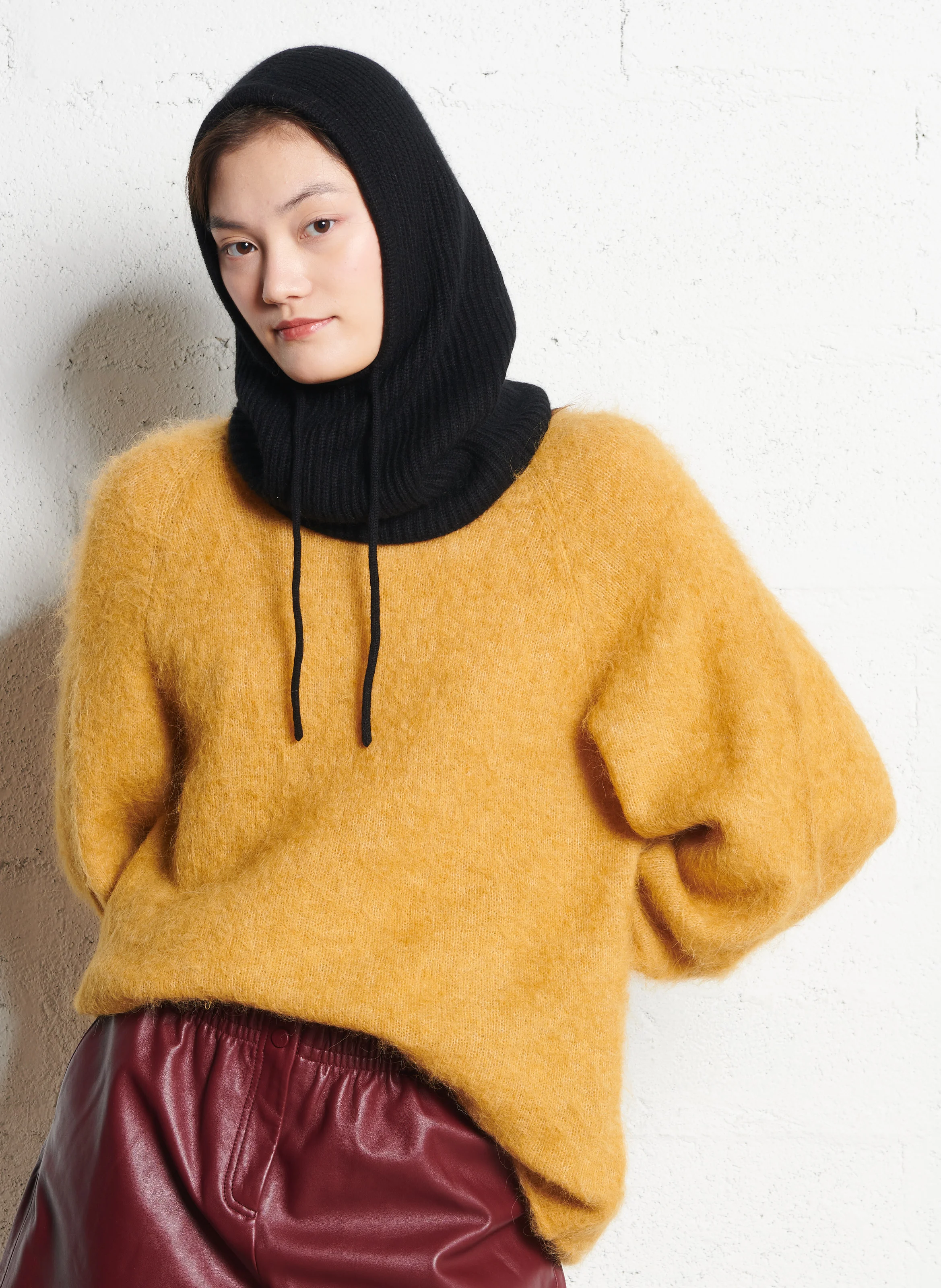 NUNY - Pull ample en alpaga mélangé | Marron