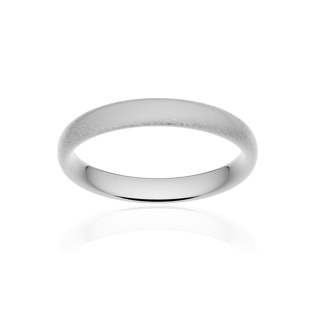 Alliance palladium 950 givré ruban confort 3,5 mm