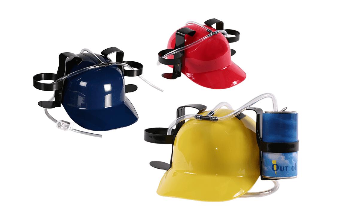 Partyaccessoire Trinkhelm Assortiert, 1 StückHelm mit Schlauch
