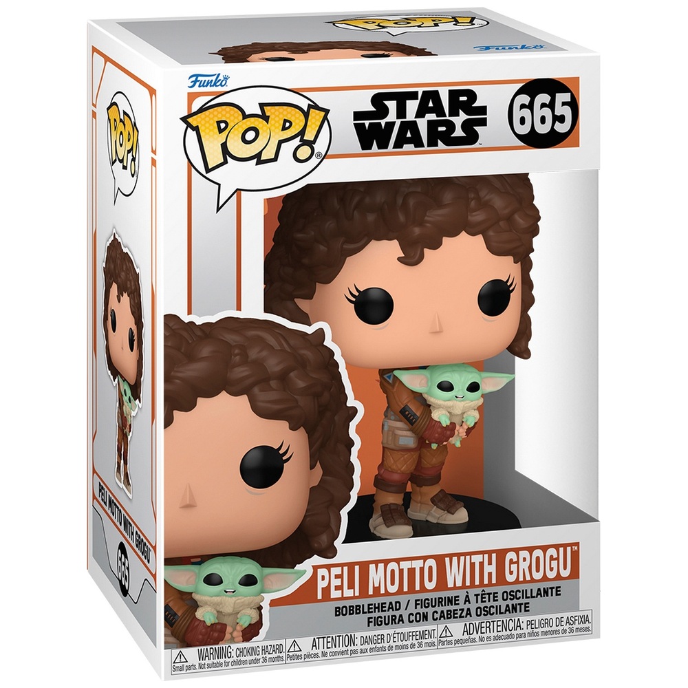 POP! Vinyl 655: Star Wars Mandalorian Peli Motto mit Grogu