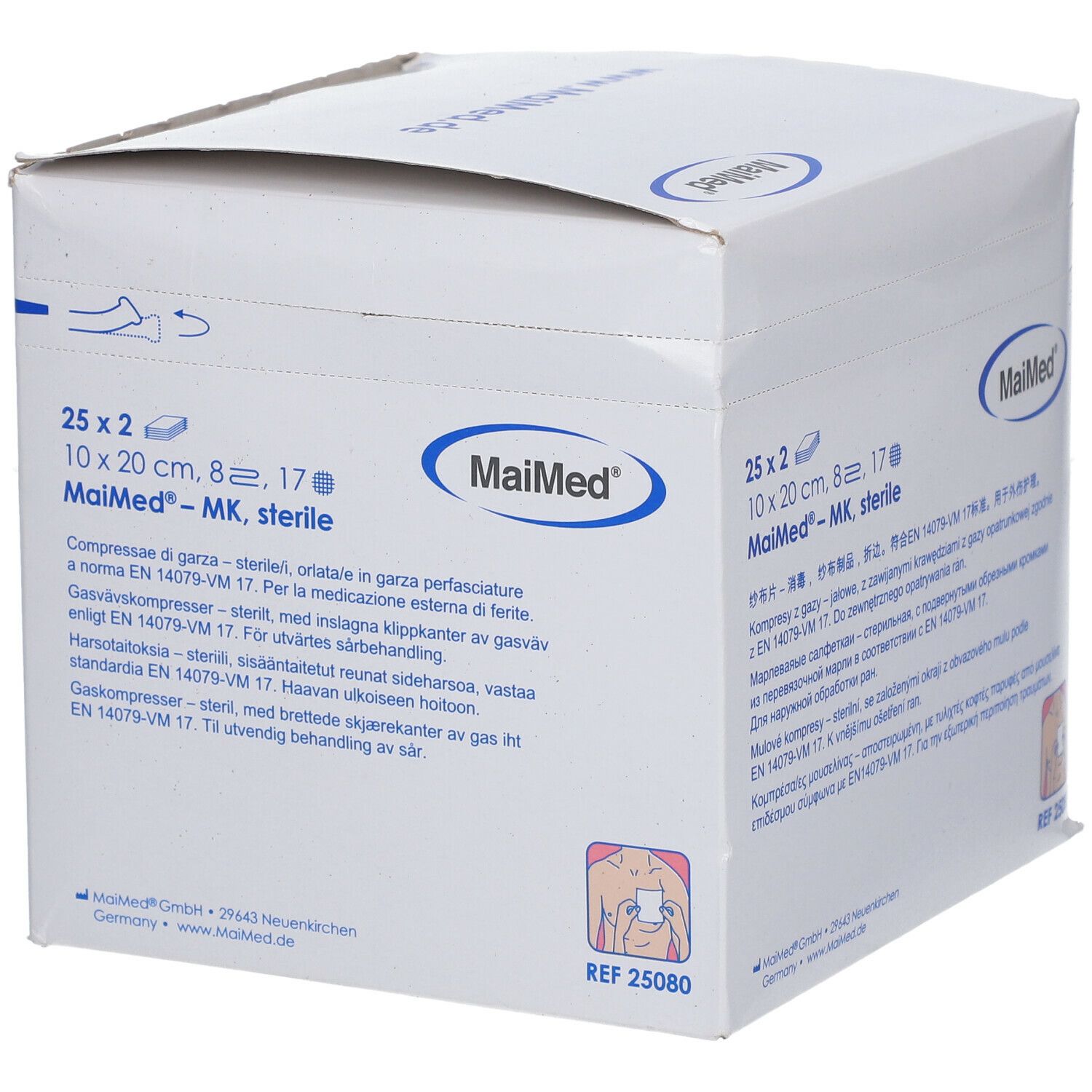 MaiMed® Mullkompressen steril 10 x 20 cm 8fach