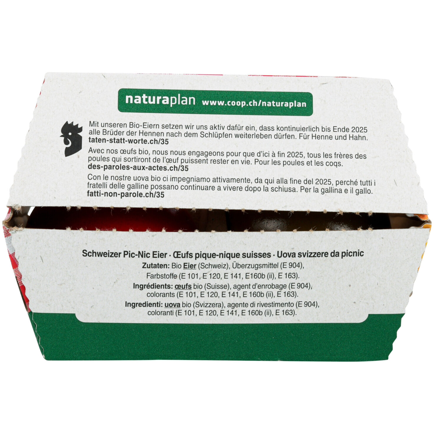 Naturaplan Bio Schweizer Pic-Nic Eier 50g+ 4 Stück