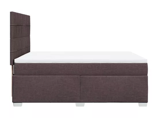 Sommier à lattes de lit avec matelas Marron foncé 160x200 cm