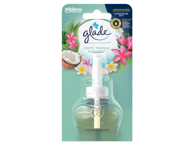 Glade Duftstecker Nachfüller Exotic Tropical Blossom 20 ml Nachfüllkartusche für elektrischen Raumduft