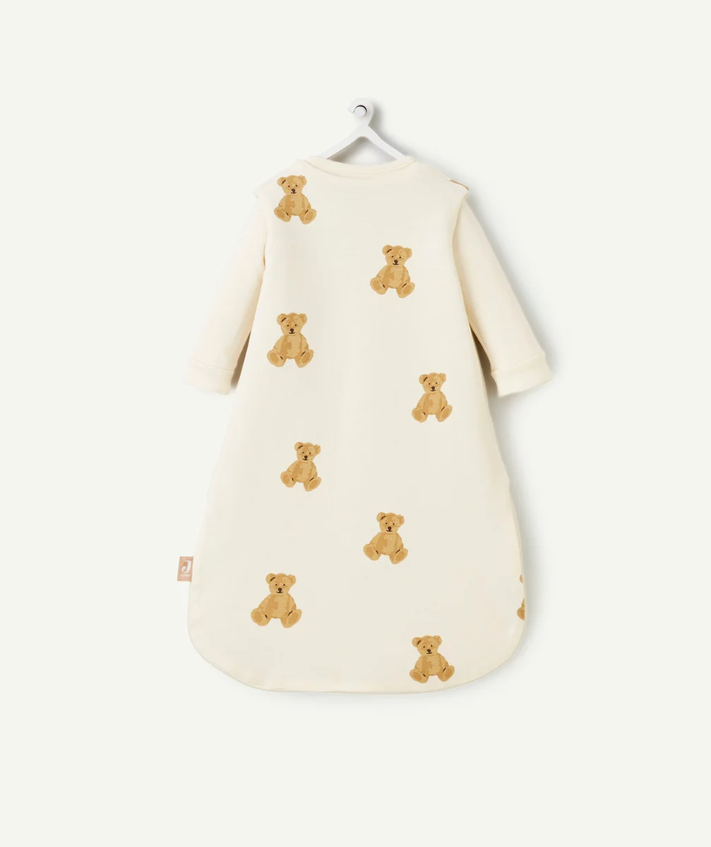 JOLLEINGIGOTEUSE AMOVIBLE 60CM EN COTON IMPRIMÉ OURS