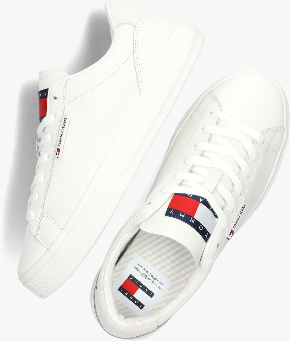 TOMMY JEANS witte tommy jeans lage sneakers tommy jeans cupsole