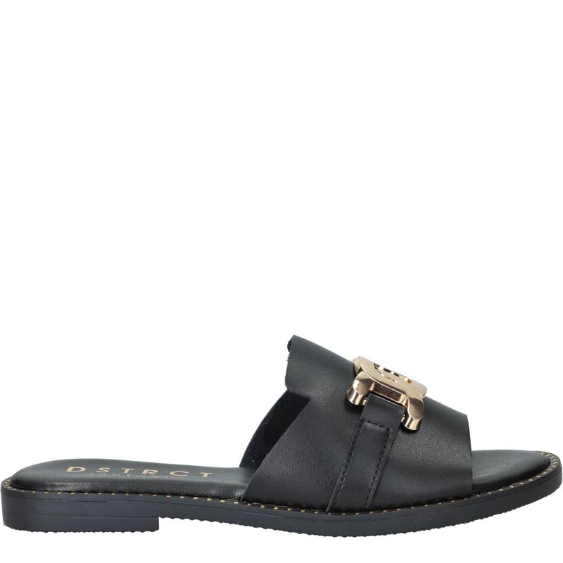 DSTRCT Slippers Zwart Dames