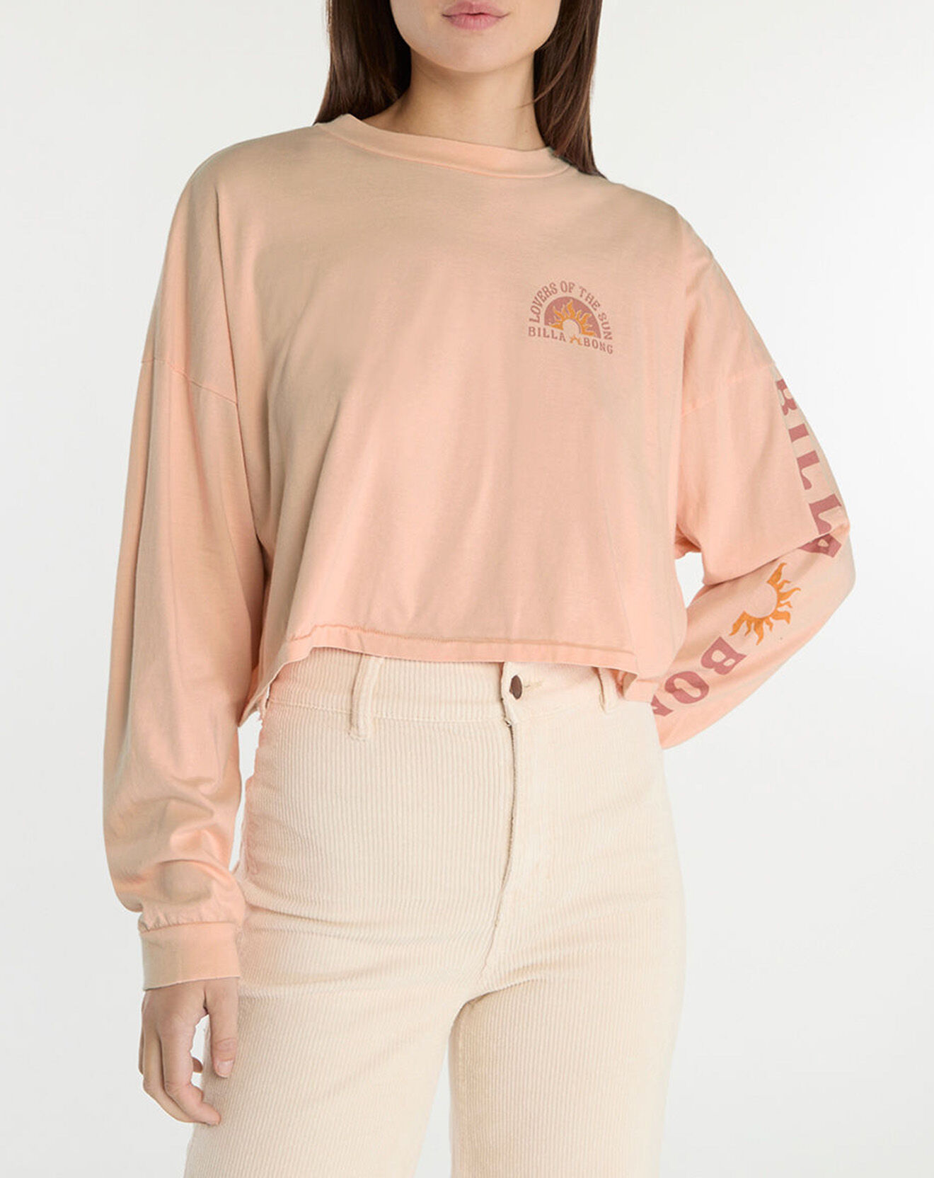 Billabong T-Shirt Lover of the Sun boxy rose clair