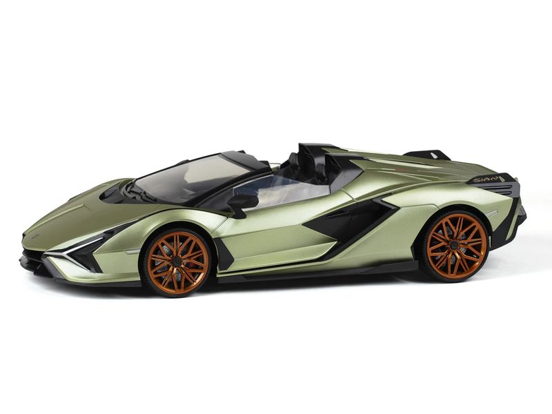 TEC-TOY Auto Lamborghini Sian mit Licht, Grün, 1:12 Ferngesteuerter Sportwagen mit Licht für Kinder ab 6 Jahren