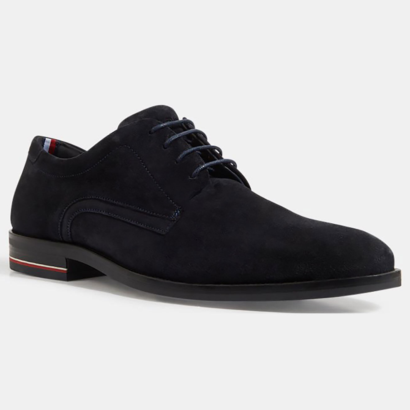 Tommy Hilfiger Derbies en Velours de Cuir Corporate bleu marine
