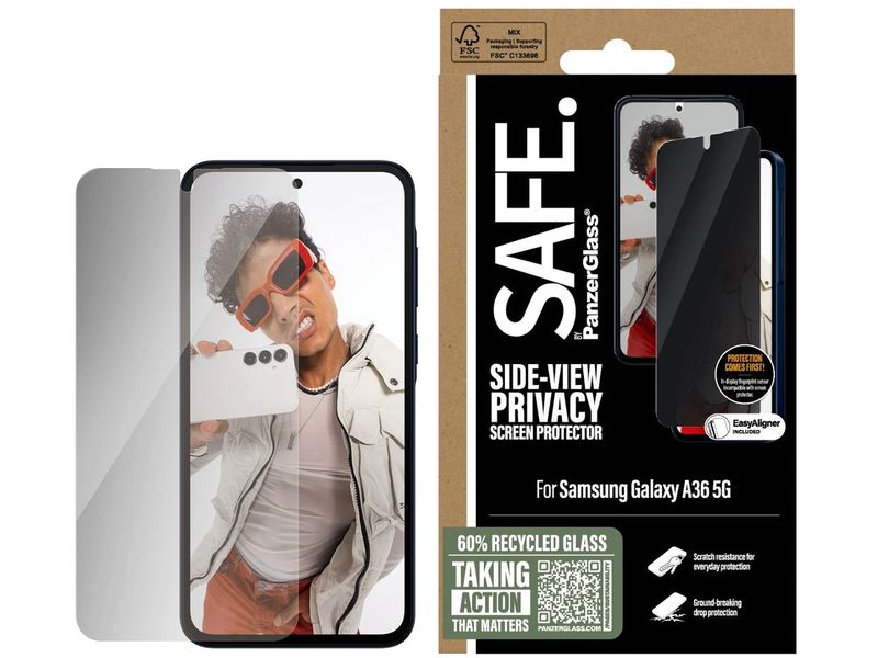 SAFE. Displayschutz Privacy Ultra-Wide Fit Galaxy A36 5G Display-Schutzfolie für das Samsung Galaxy A36 5G