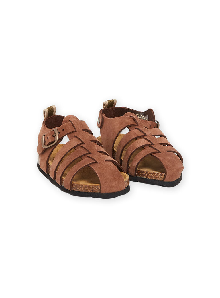 Sandales marron en cuir