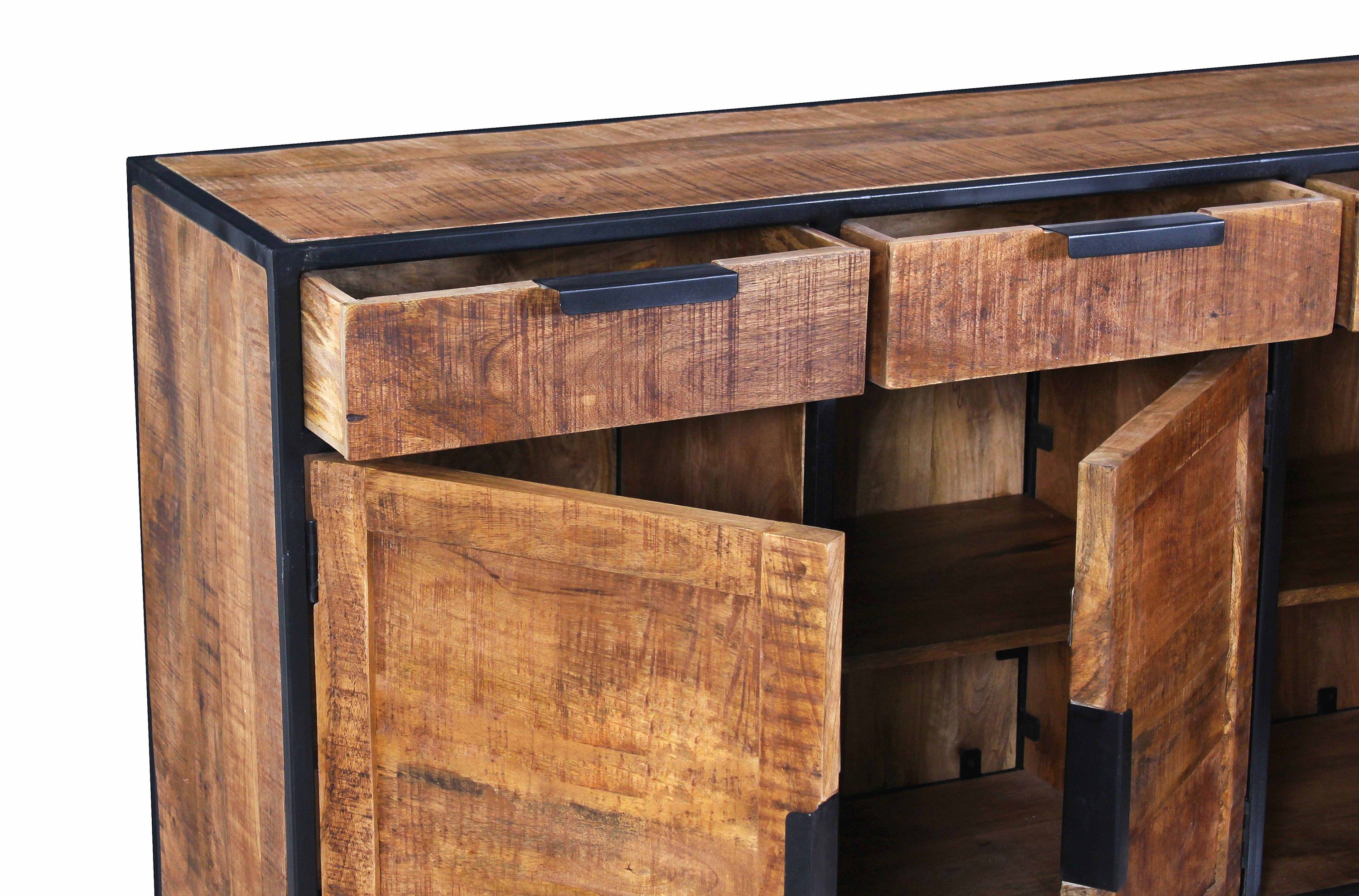 Sideboard Sidney Mangoholz Kommode Wohnzimmer Esszimmer Schubladen Schrank