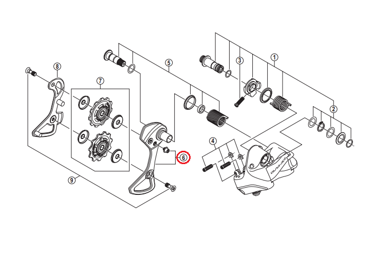 Shimano Dura Ace Di2 RD-9070 Yderplade