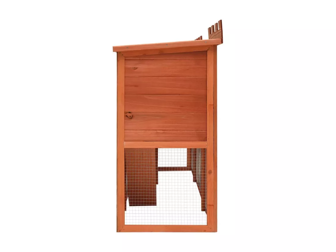 Clapier large d'extérieur avec maison double