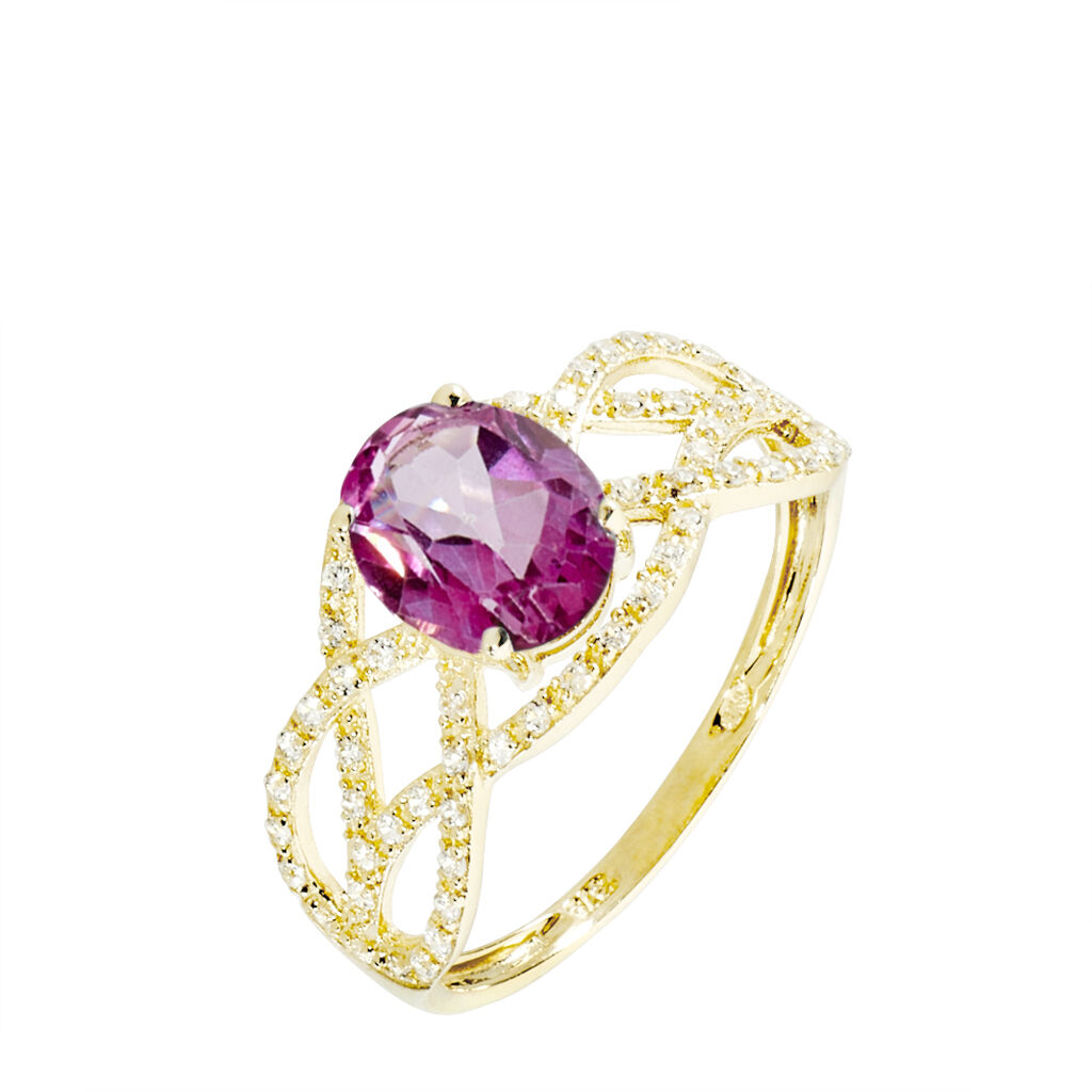 Bague Tina Or Jaune Topaze Et Diamant