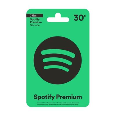 Carte dématérialisée SPOTIFY 30€