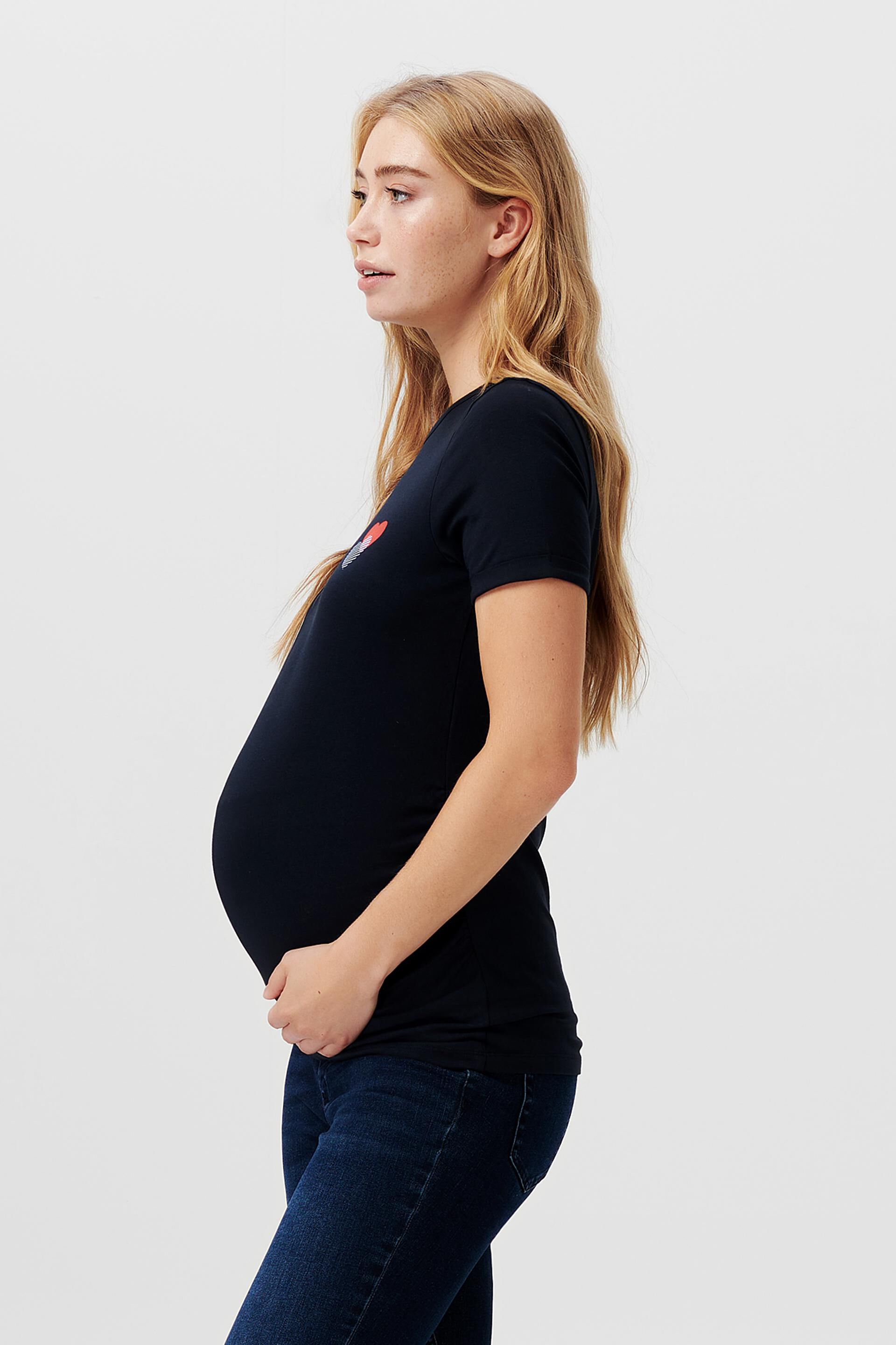 T-shirt à imprimé cœur sur la poitrine