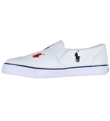 Polo Ralph Lauren Schuhe - Keaton Slip On - White/Navy/Rot