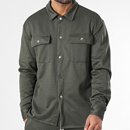 Ensemble Surchemise Et Pantalon Jogging Vert Kaki