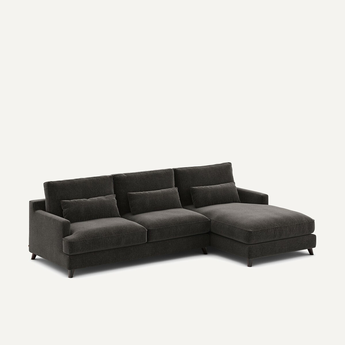 AM.PM<br>Sofá de canto em veludo chenille, Alwine