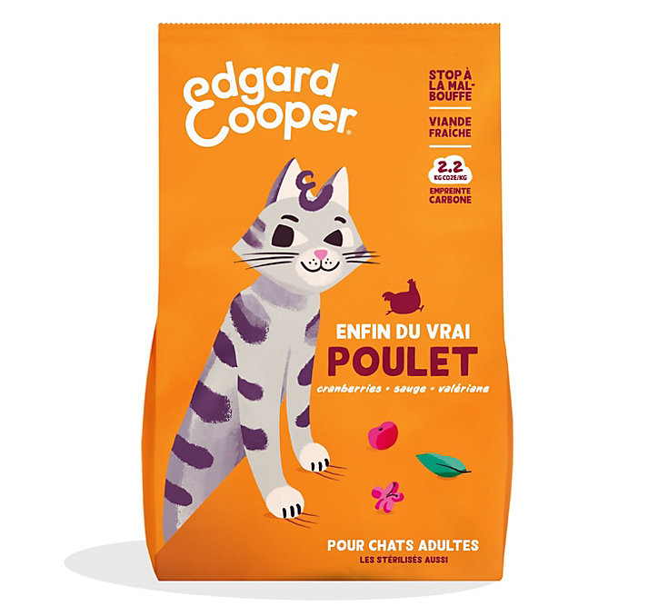 Croquette pour chat adulte au poulet 2kg Edgard cooper