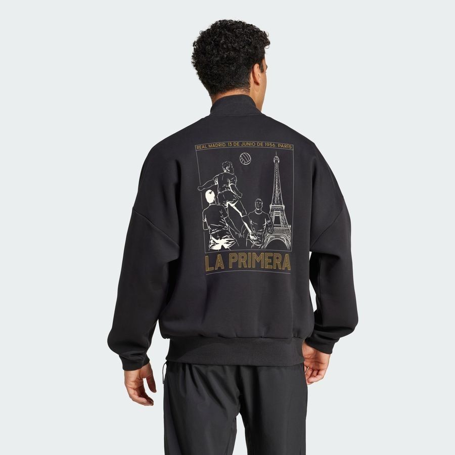 Adidas Veste de survêtement maille double Real Madrid