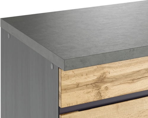 Held Furniture hoekkeuken zonder apparatuur PISA 300 cm wild eiken mat gedemonteerd omkeerbaar model 1130.6310