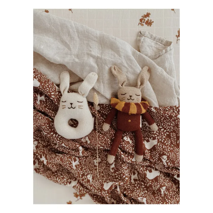Main Sauvage Hochet Lapin | Ecru