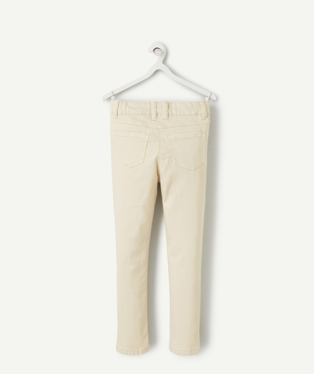 pantalon skinny fille beige
