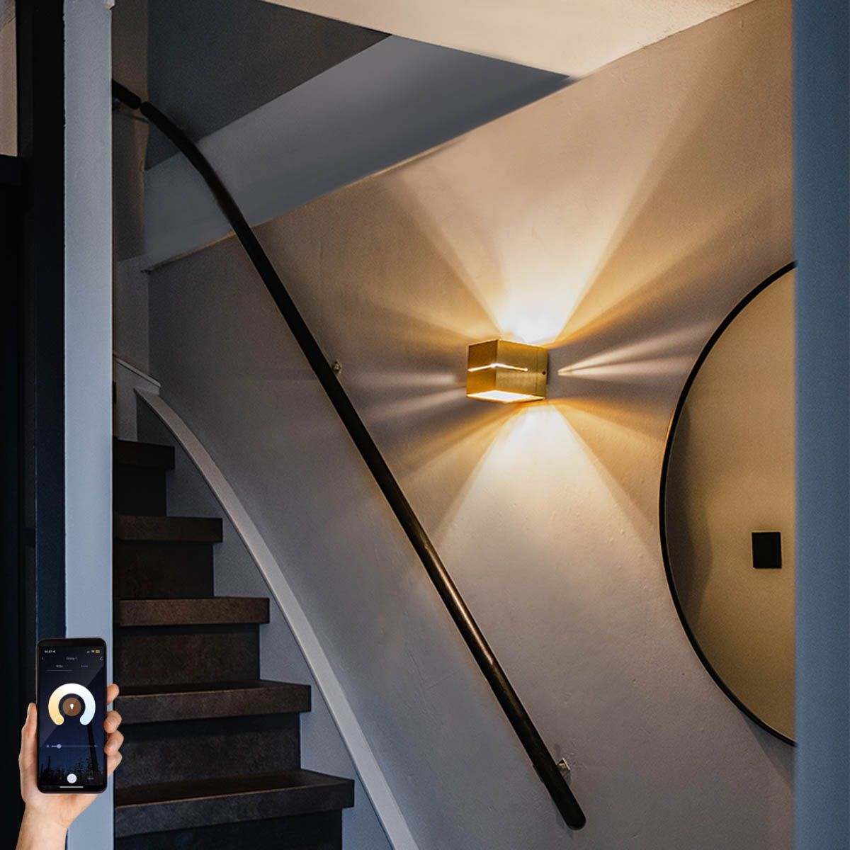 Smart wandlamp goud 9,7 cm incl. Wifi G9 - Transfer