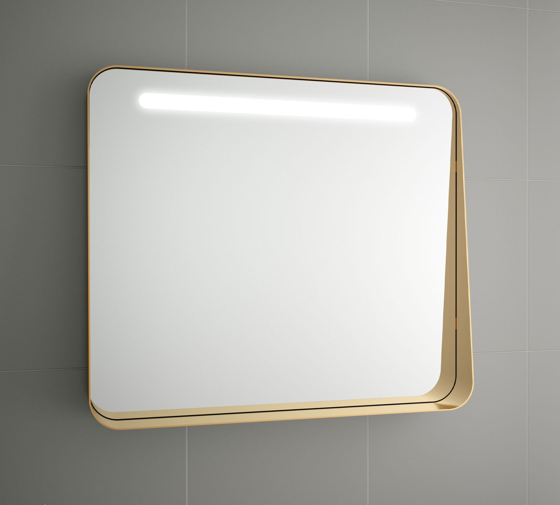 Muebles Polo spiegel met LED-verlichting 100x70cm goud