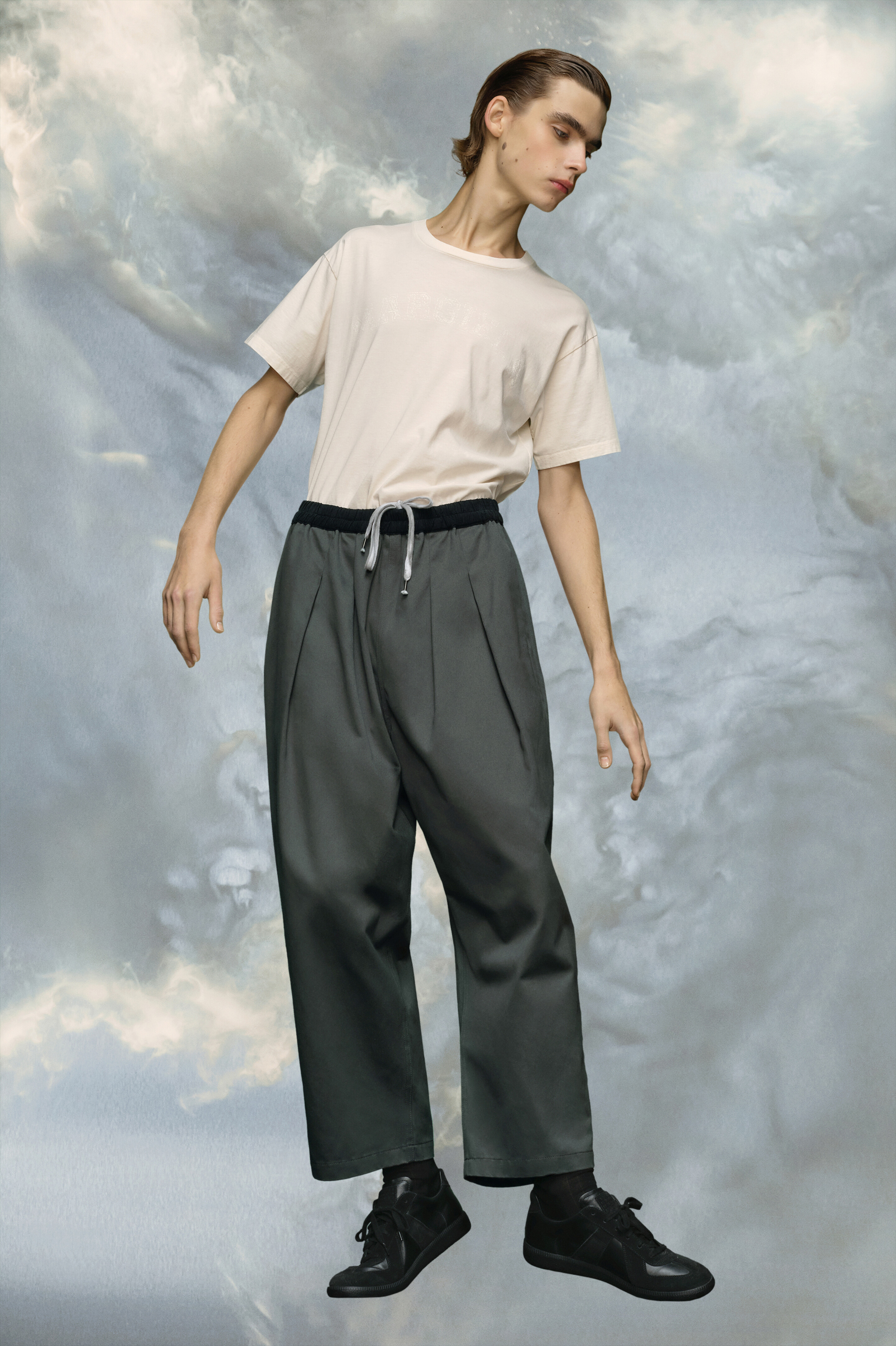 Pantalon en coton gris pour homme Gris foncé