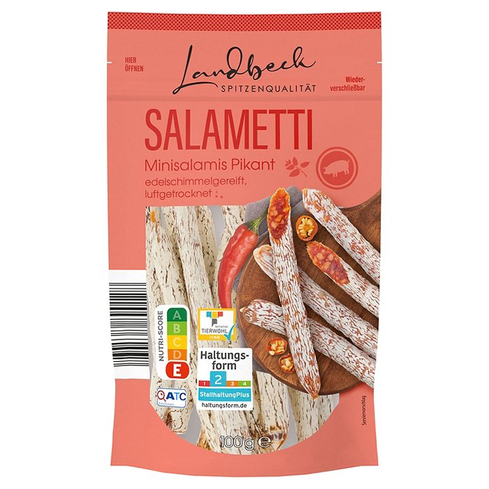 LANDBECK Salametti 100 g, Pikant