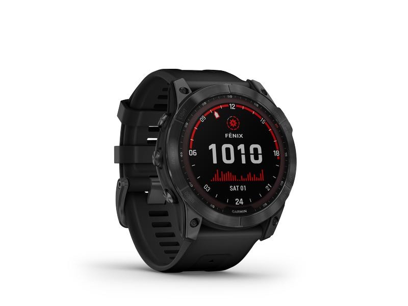 GARMIN Sportuhr Fenix 7X Solar Schwarz/Anthrazit Sportuhr